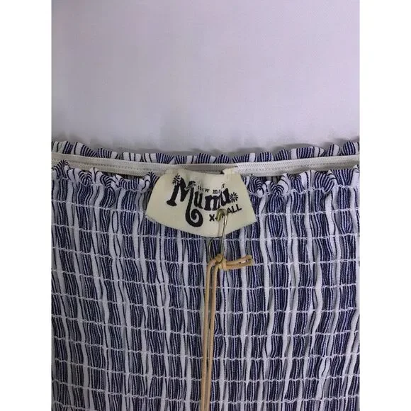 Show Me Your Mumu Willa High Low Maxi Dress In She Sails Stripes Size XS NEW - Picture 4 of 7